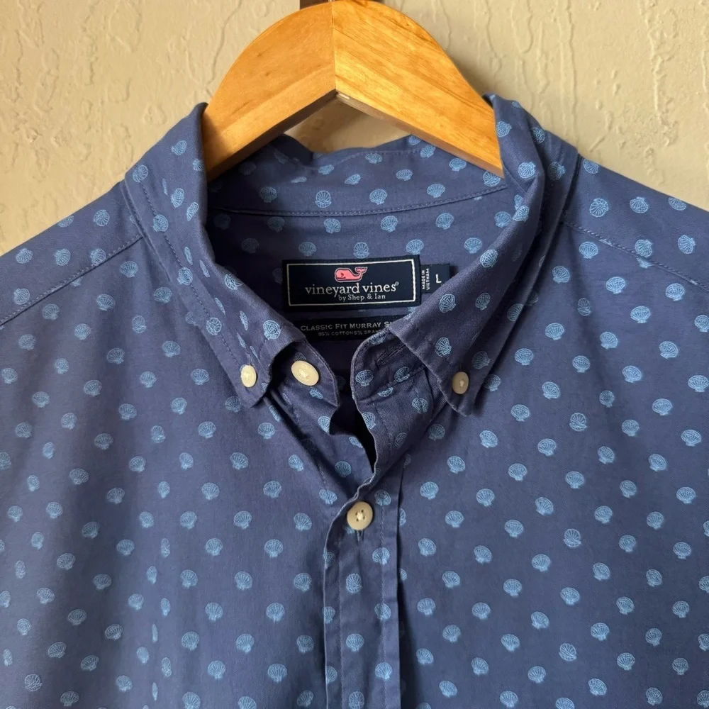 VINEYARD VINES Classic Fit Murray Shirt Short Sleeve Button Down Shell Print LG - Picture 13 of 14